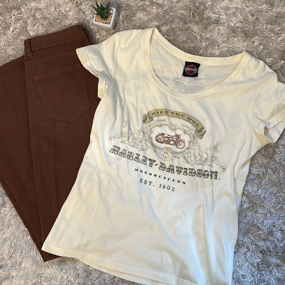 EUC Harley Davidson Women's Logo Graphic T-Shirt M
